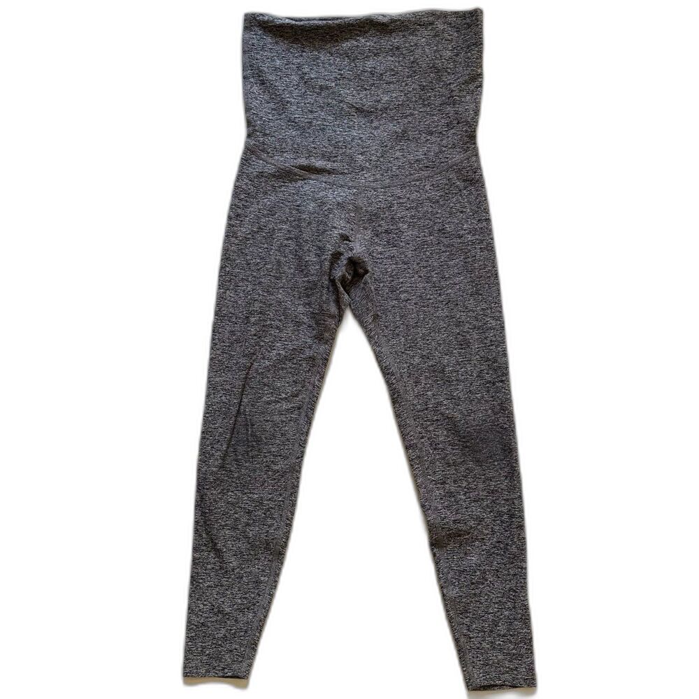 Beyond Yoga Beyond the Bump Maternity Leggings Gray Spacedye High Waist Size M